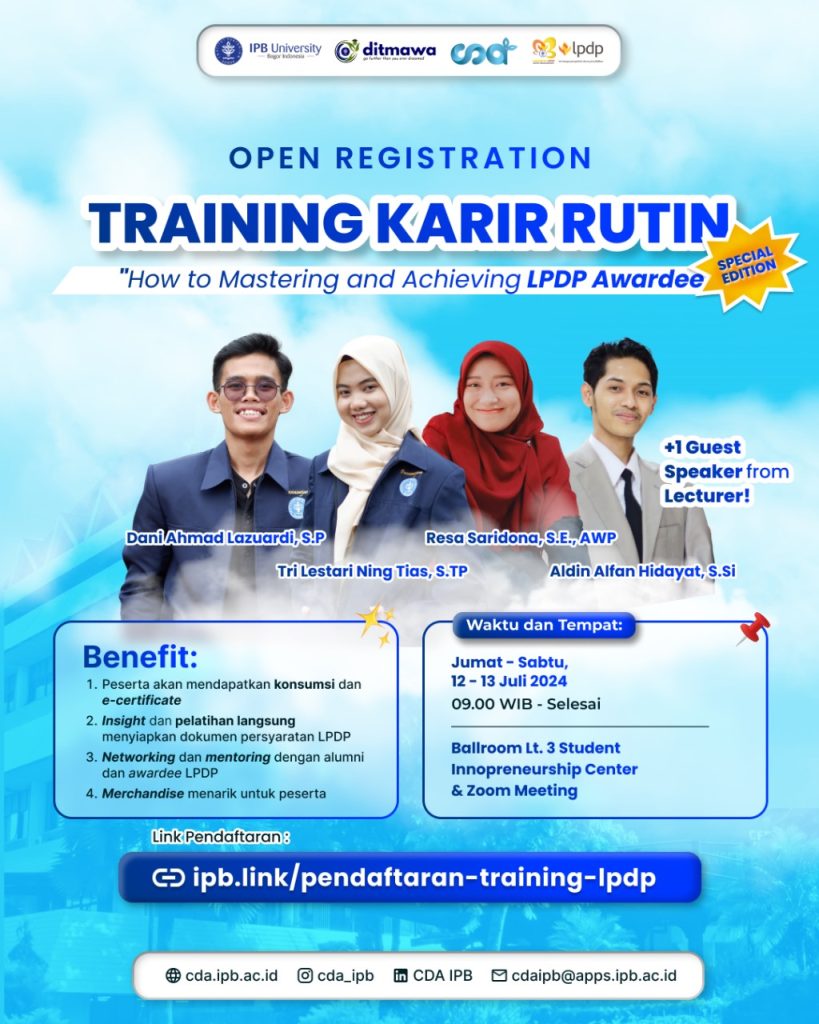 Training Karir Special Edition “How to Mastering and Achieving LPDP Awardee”