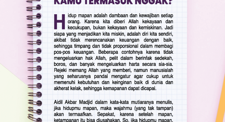 Lifestyle 6 Ciri Hidup Mapan